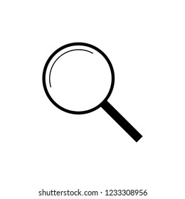 Magnifying glass search icon. Vector illustration, flat design.
