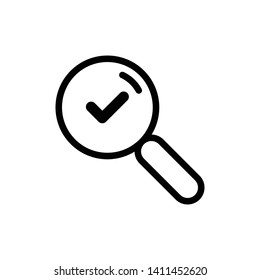 Magnifying Glass or Search Icon Vector Design Template