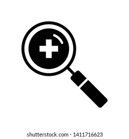 Magnifying Glass or Search Icon Vector Design Template