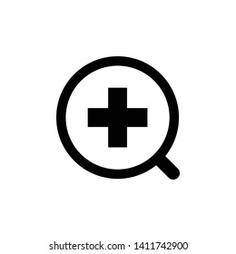 Magnifying Glass or Search Icon Vector Design Template