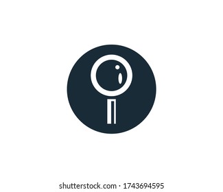 Magnifying Glass or Search Icon Vector Logo Template Illustration Design