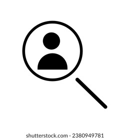 Vidrio de aumento o vector de icono de búsqueda. 