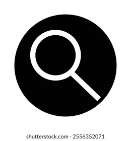 Magnifying glass search icon. Search icon vector, flat vector illustration, scan search symbol isolated. search symbol for web icons, zoom lens sign.