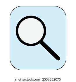 Magnifying glass search icon. Search icon vector, flat vector illustration, scan search symbol isolated. search symbol for web icons, zoom lens sign.