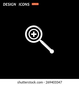 Magnifying glass. Search. icon. vector design