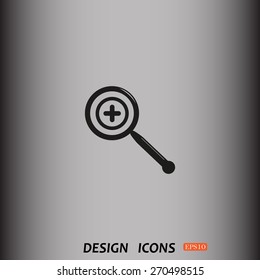 Magnifying glass. Search. icon. vector design