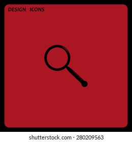 Magnifying glass. Search. icon. vector design. Flat design style 