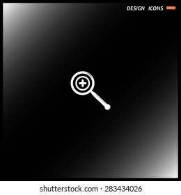 Magnifying glass. Search. icon. vector design