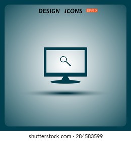 Magnifying glass. Search. icon. vector design