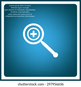 Magnifying glass. Search. icon. vector design