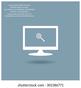 Magnifying glass. Search. icon. vector design