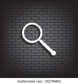 Magnifying glass. Search. icon. vector design