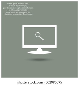 Magnifying glass. Search. icon. vector design