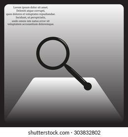 Magnifying glass. Search. icon. vector design