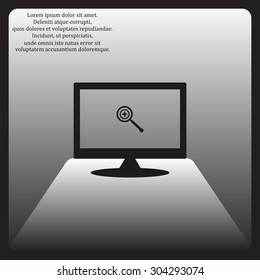 Magnifying glass. Search. icon. vector design