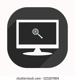Magnifying glass. Search. icon. vector design