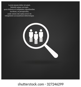 Magnifying glass. Search. icon. vector design