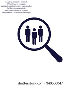 Magnifying glass. Search. icon. vector design