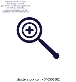 Magnifying glass. Search. icon. vector design