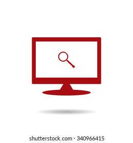 Magnifying glass. Search. icon. vector design