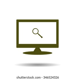 Magnifying glass. Search. icon. vector design
