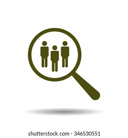 Magnifying glass. Search. icon. vector design