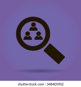Magnifying glass. Search. icon. vector design