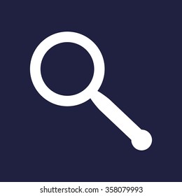 Magnifying glass. Search icon, vector illustration. Flat design style