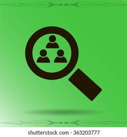 Magnifying glass. Search. icon. vector design