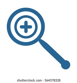 Magnifying glass. Search icon, vector illustration. Flat design style