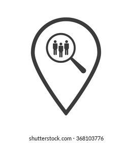 Magnifying glass. Search icon, vector illustration. Modern design. Flat design style
