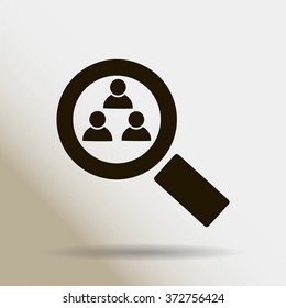 Magnifying glass. Search. icon. vector design