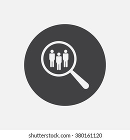 Magnifying glass. Search. icon. vector design