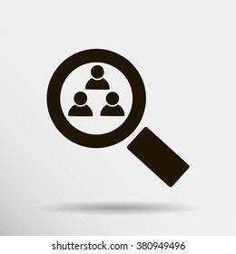 Magnifying glass. Search. icon. vector design