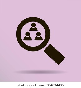 Magnifying glass. Search. icon. vector design