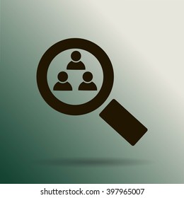 Magnifying glass. Search. icon. vector design