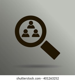 Magnifying glass. Search. icon. vector design