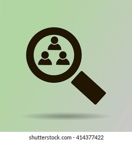 Magnifying glass. Search. icon. vector design