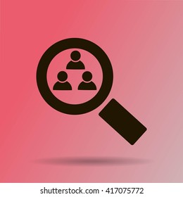 Magnifying glass. Search. icon. vector design