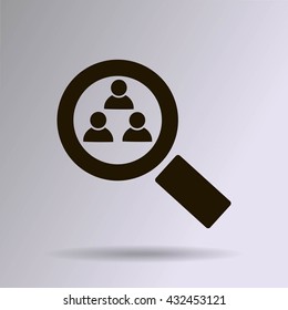 Magnifying glass. Search. icon. vector design