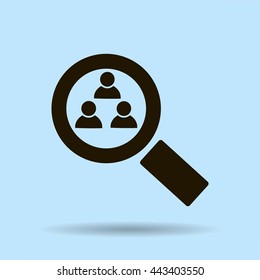 Magnifying glass. Search. icon. vector design