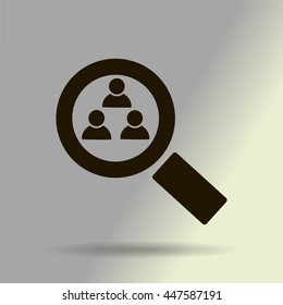 Magnifying glass. Search. icon. vector design