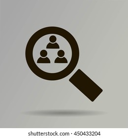 Magnifying glass. Search. icon. vector design