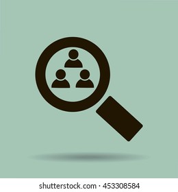 Magnifying glass. Search. icon. vector design