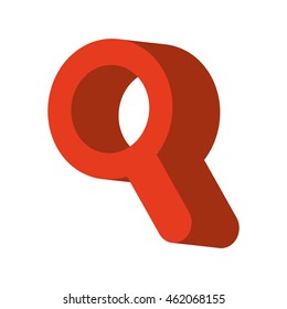 magnifying glass search icon vector isolated graphic