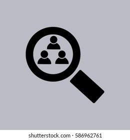 Magnifying glass. Search. icon. vector design