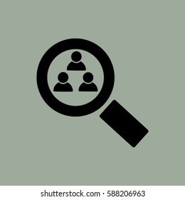 Magnifying glass. Search. icon. vector design