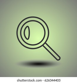 Magnifying glass. Search Icon. Vector illustration.