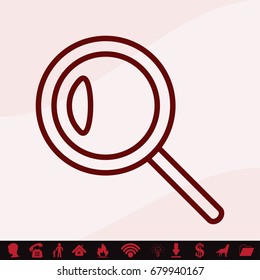 Magnifying glass. Search Icon. Vector illustration.