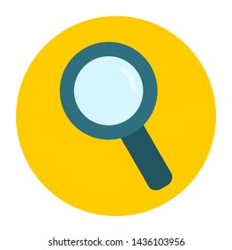 Magnifying Glass Search Icon Yellow Circle Stock Vector (royalty Free 